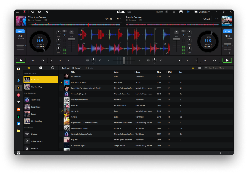 djay Pro Media Library